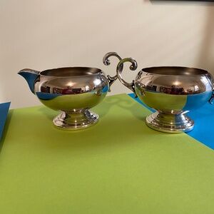 Bristol Silver Sugar & Creamer